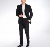 کت شلوار مردانه رنگ مشکی شش دکمه دبل برست برند massimo dutti